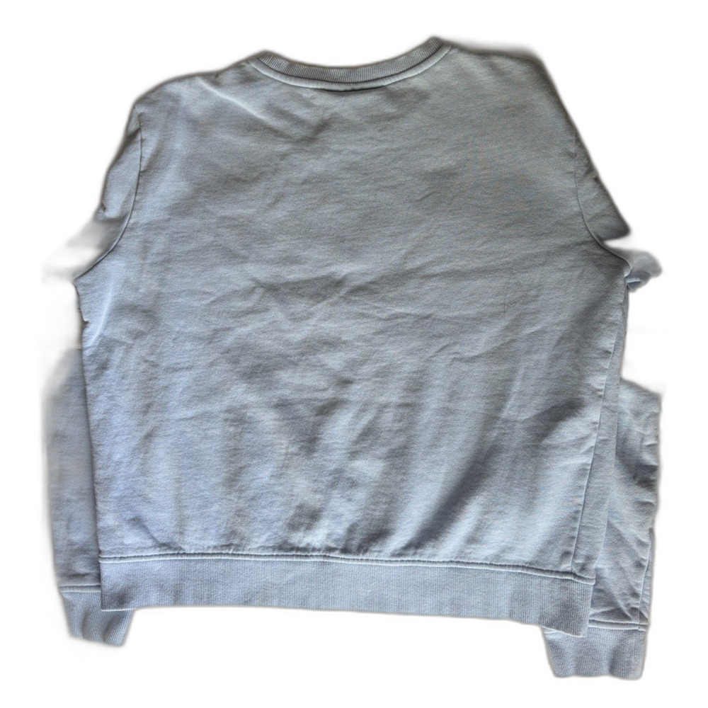Vintage Style Fila Embroidered Crewneck Sweatshirt Light Blue Oversized XL